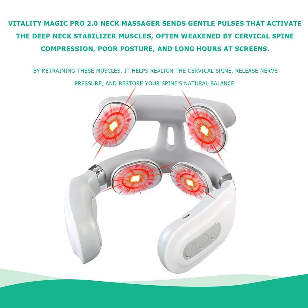 Electric Portable Vibration Back Massager With USB