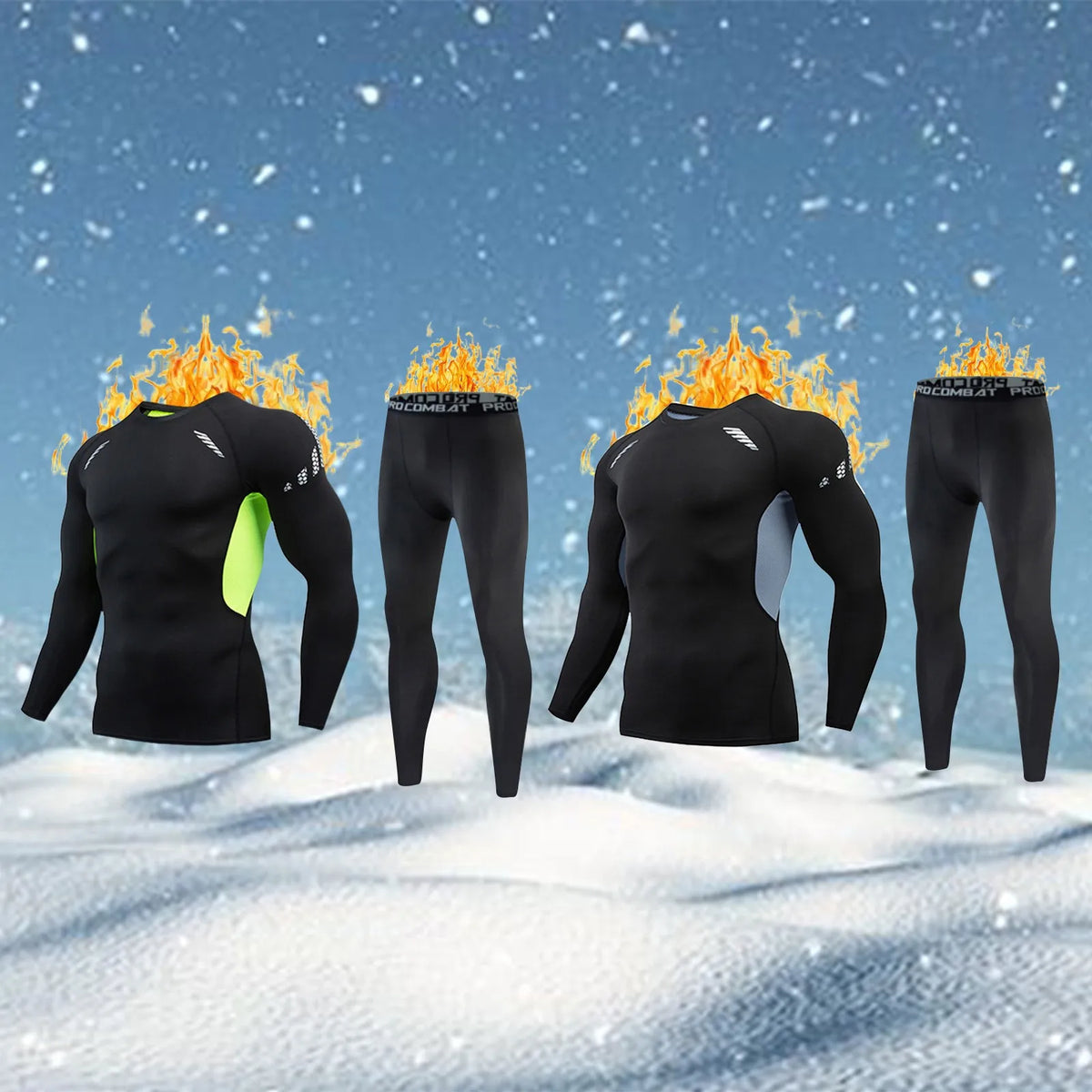 Mens Thermal Underwear Quick Dry Base Layer Set