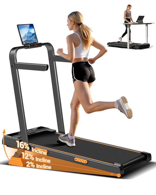 UMAY Foldable Walking Treadmill With Adjustable Incline