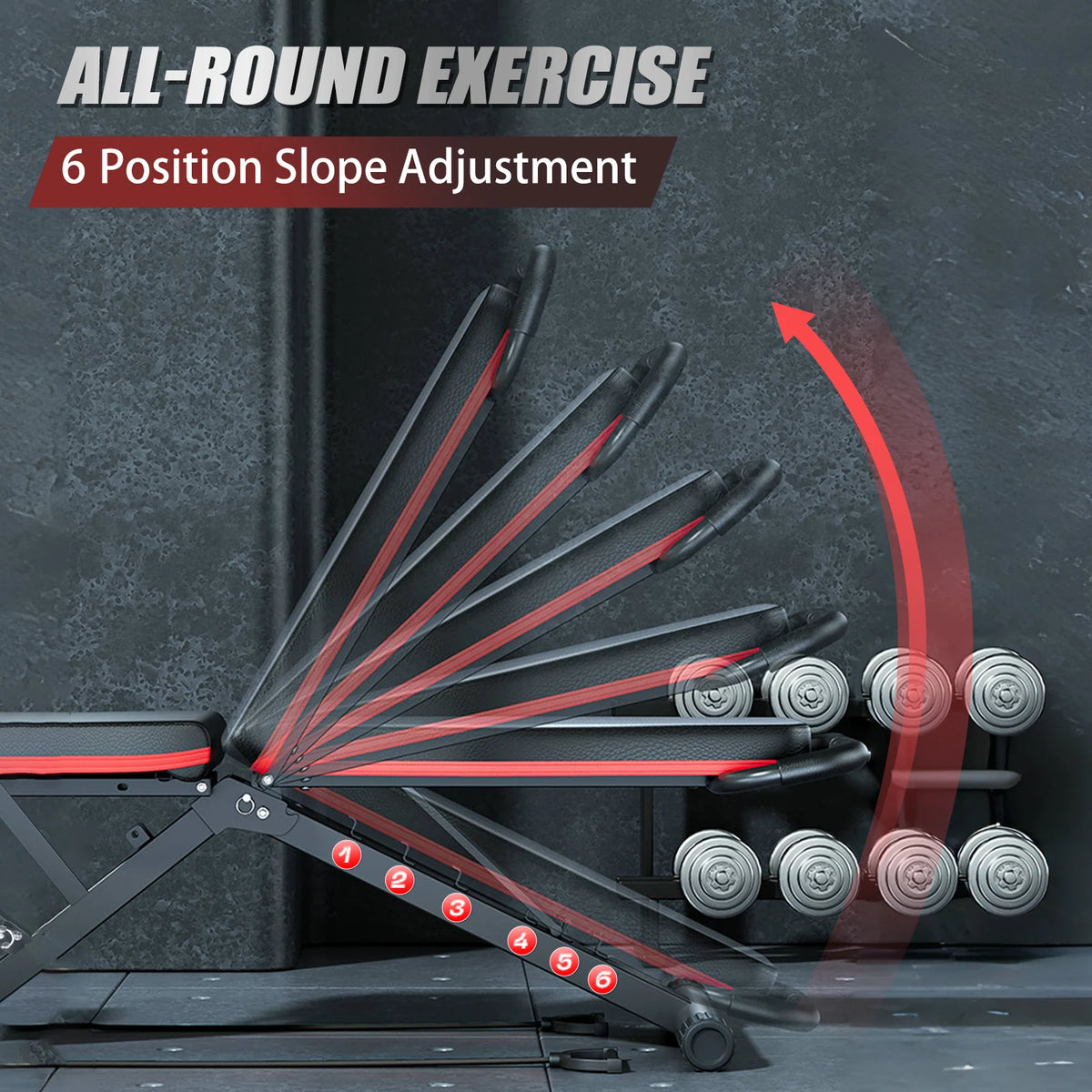 Foldable Adjustable Weight Bench For Home Gym