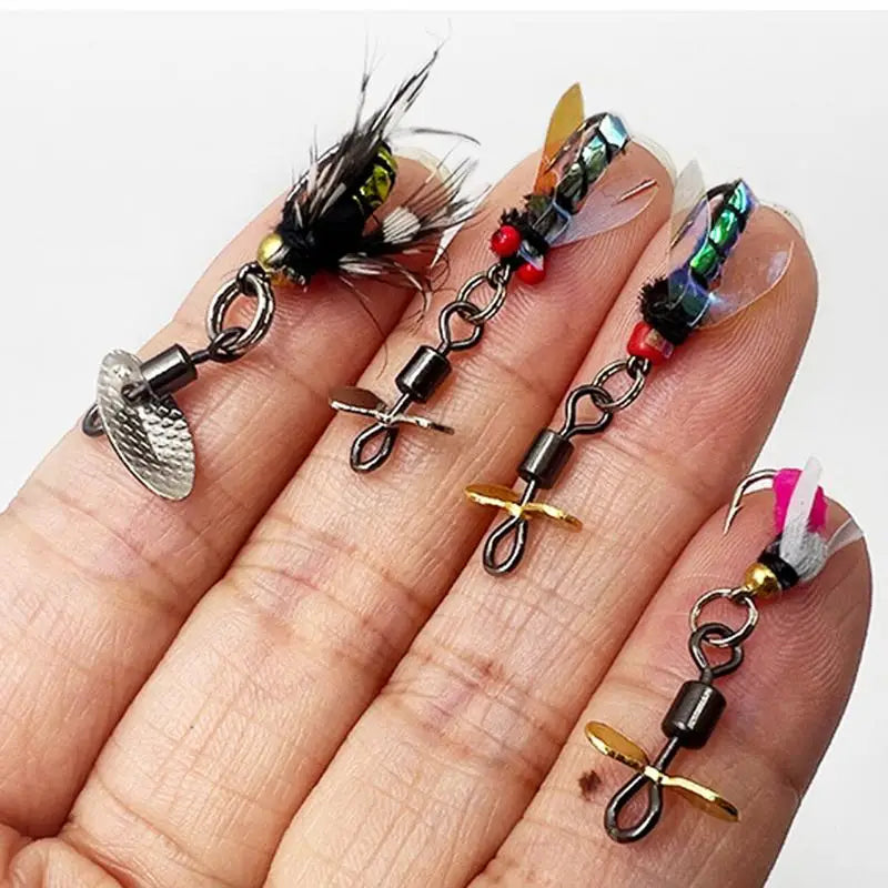 Ice Fishing Jig and Simulated Fly Hook Kit