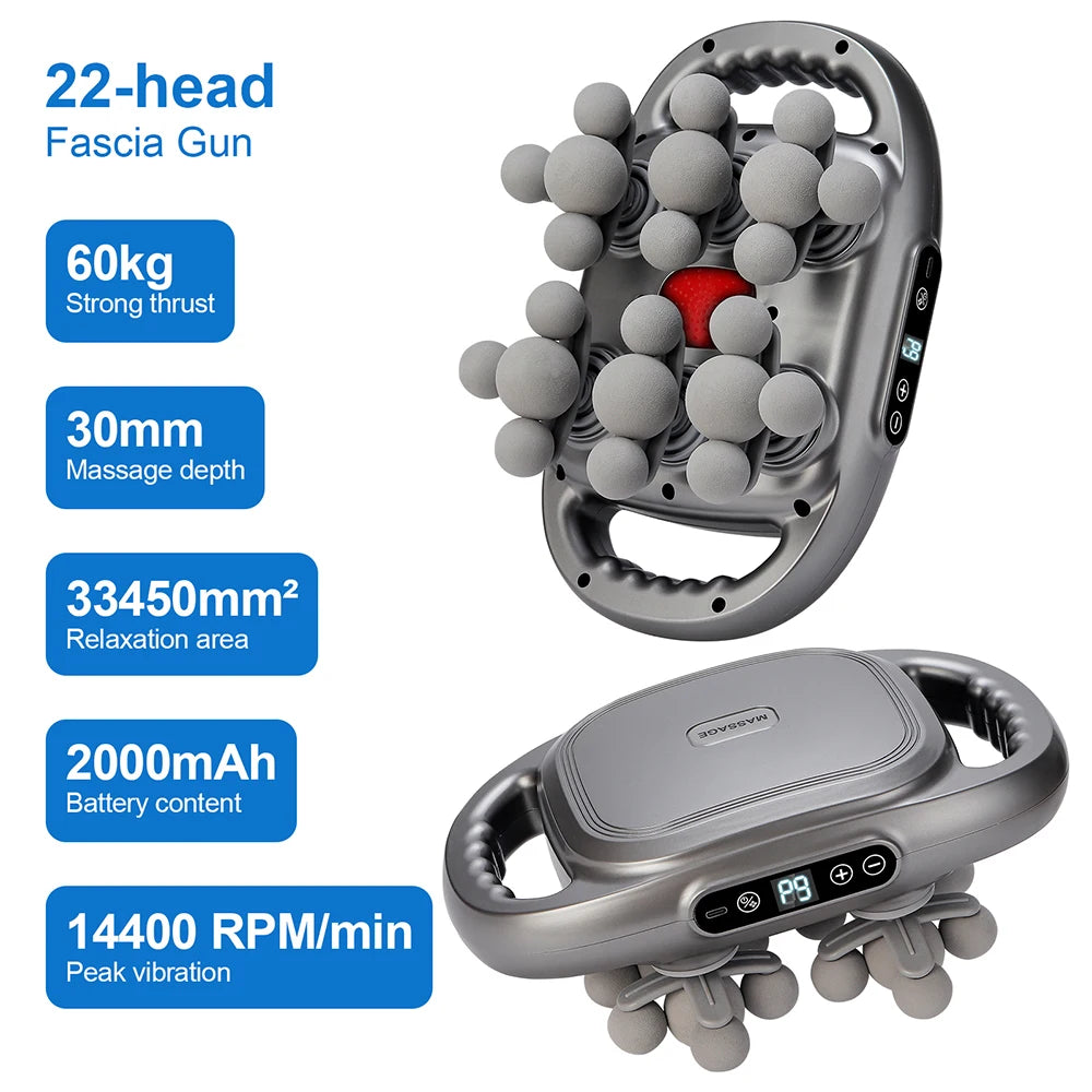 Foreverlily 16-Head High Frequency Vibration Massage Gun