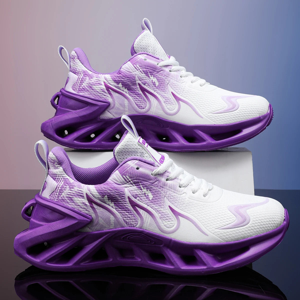 Breathable Mesh Lace Up Running Sneakers