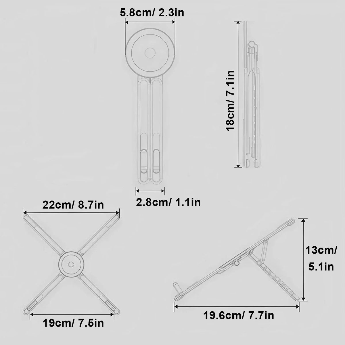 Magnetic Phone Holder Selfie Stick Foldable Tripod Stand
