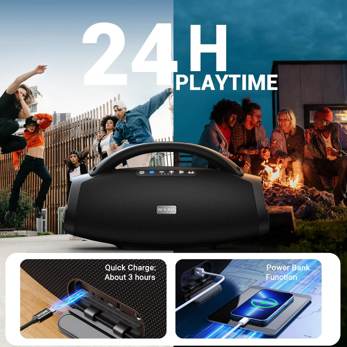 W-King X20S Waterproof Bluetooth Speaker