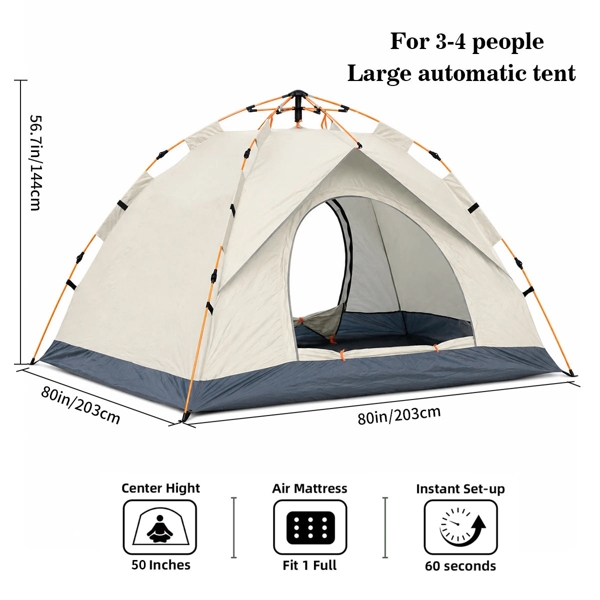 Tribenest Windproof Pop Up Outdoor Camping Tent
