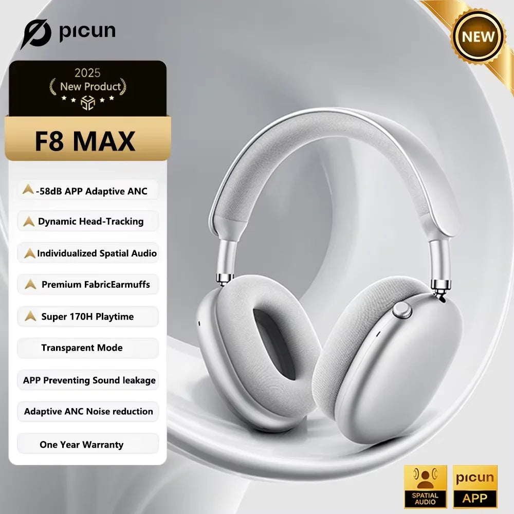 Picun F8 Pro Active Noise Canceling Wireless Headphones