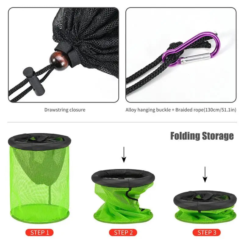 Portable Foldable Floating Fish Basket For Crayfish Catfish