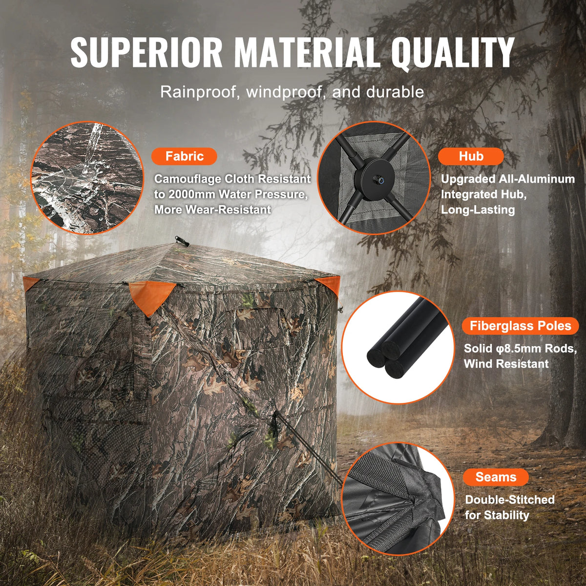 SucceBuy Hunting Ground Blind With See Through Window