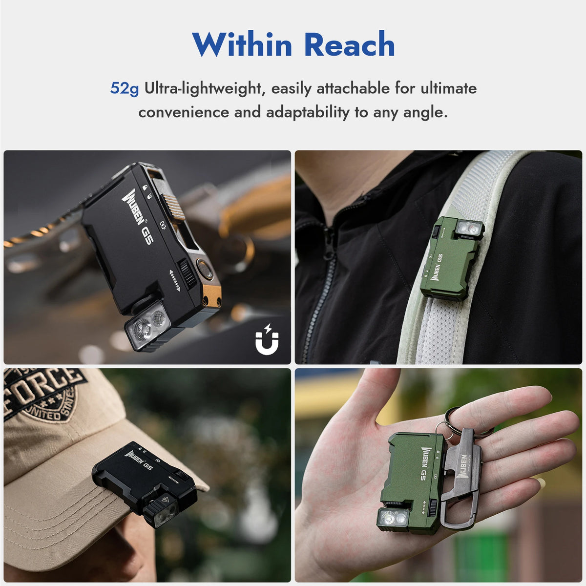 Wuben G5 Rechargeable Magnetic EDC Flashlight