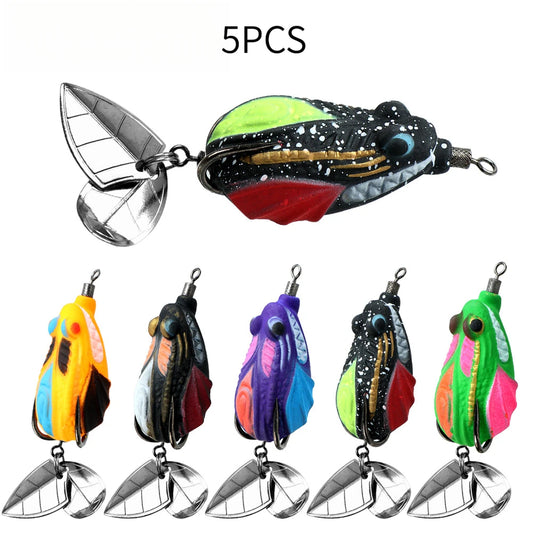 Frog Lures For Black Bass Fishing With Reinforced Hooks
