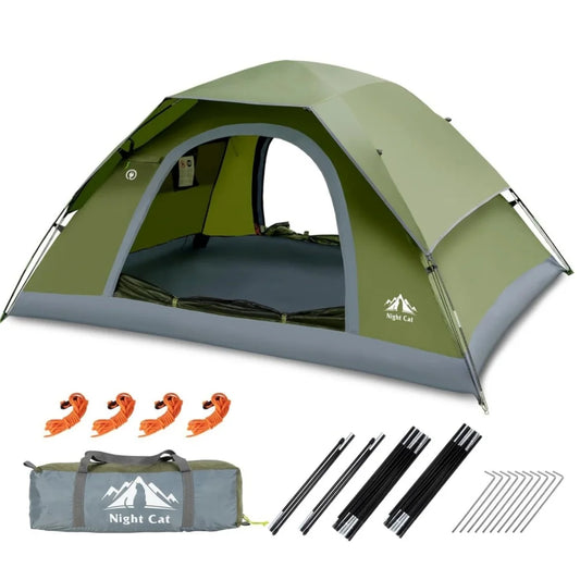 Night Cat Waterproof Double Layer Camping Tent