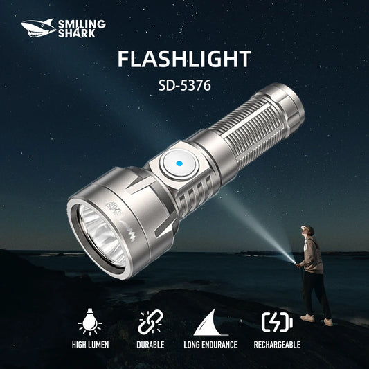 Smiling Shark Rechargeable Aluminum Led Flashlight