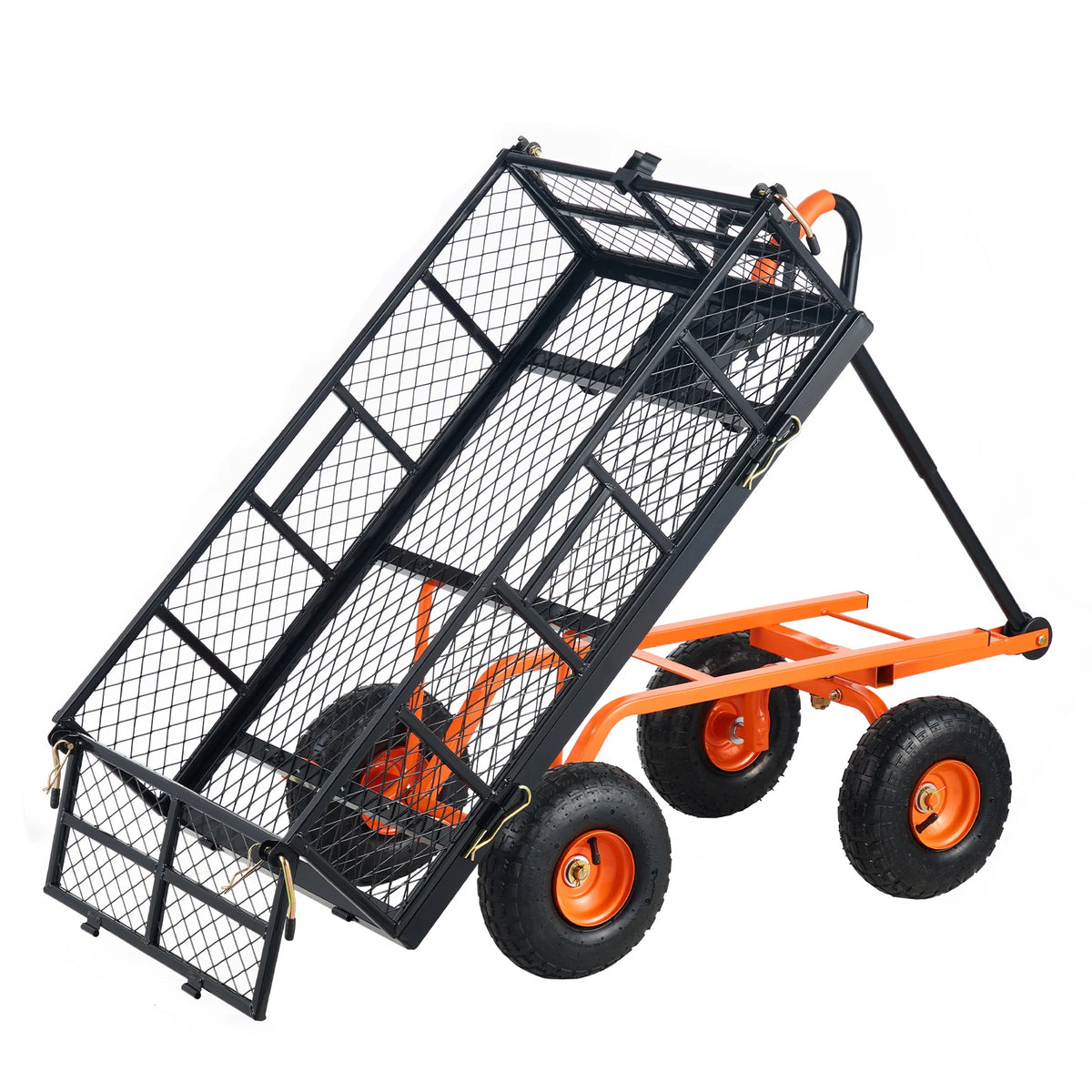 SucceBuy Heavy Duty Metal Garden Utility Wagon