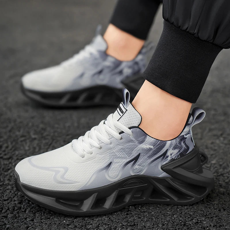 Breathable Mesh Lace Up Running Sneakers