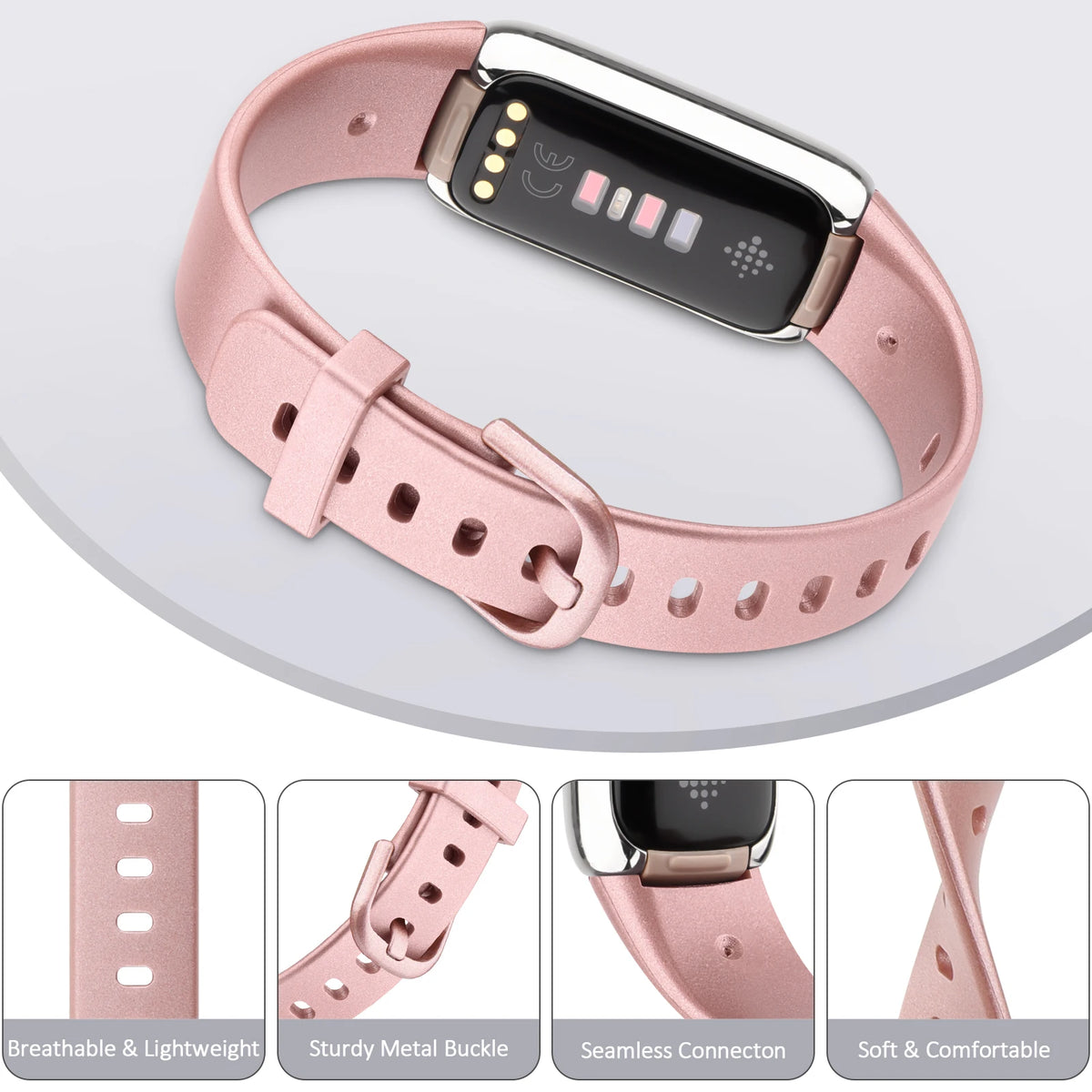 Tobfit Soft Silicone Replacement Watch Band Fitbit Luxe
