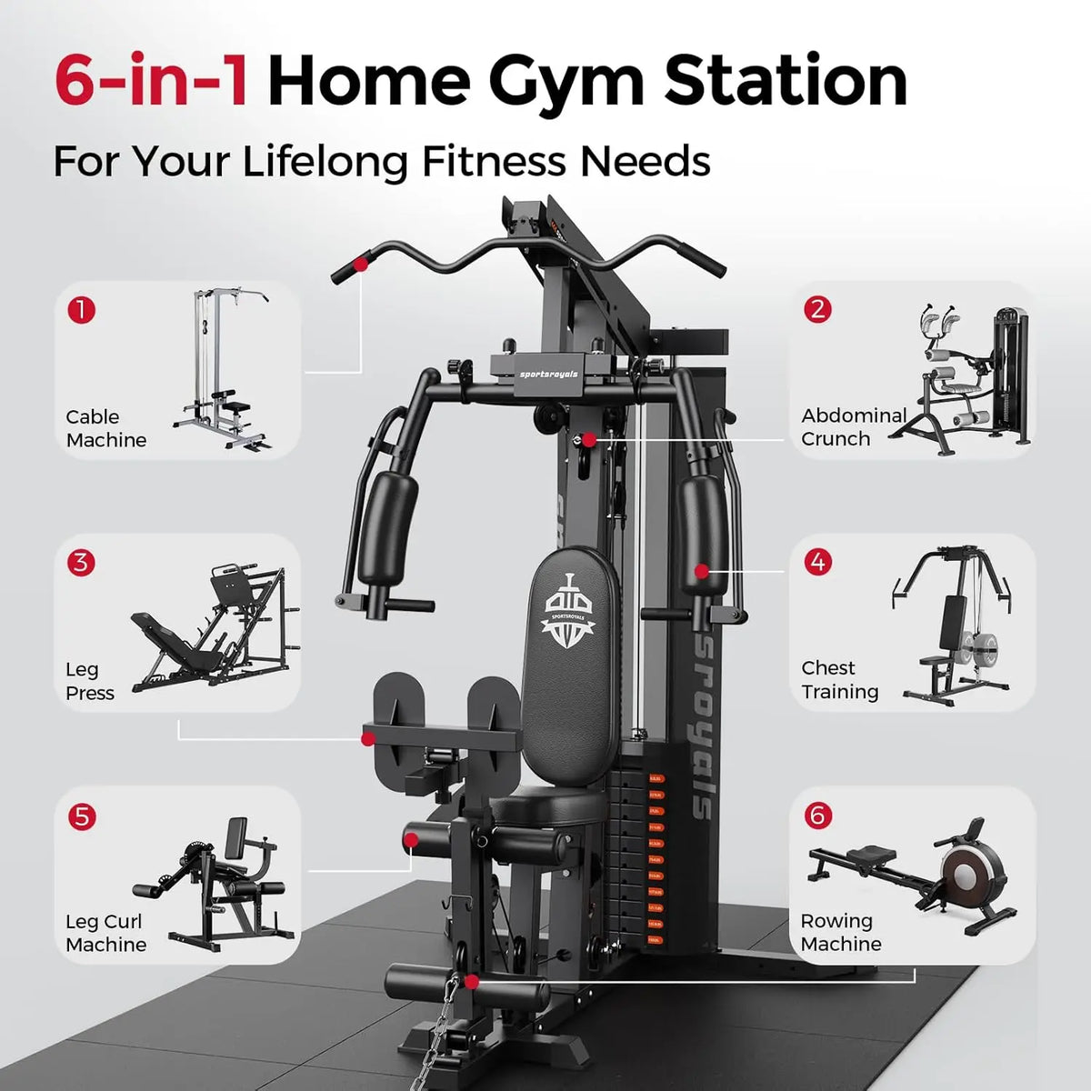 Home Gym Strength Training Full Body Workout Machine