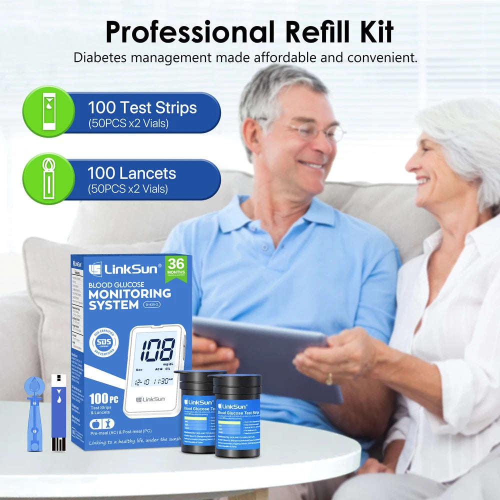 Linksun Digital Blood Glucose Meter Kit