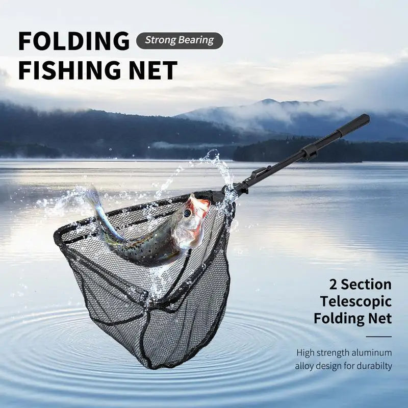 Foldable Telescoping Fishing Net For Boats And Kayaks
