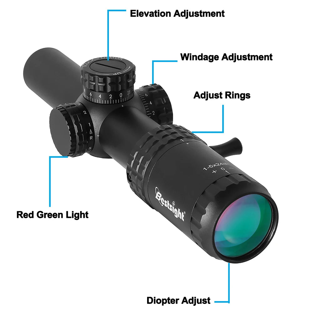 Bestsight 1-5X24 Illuminated Hunting Rifle Scope