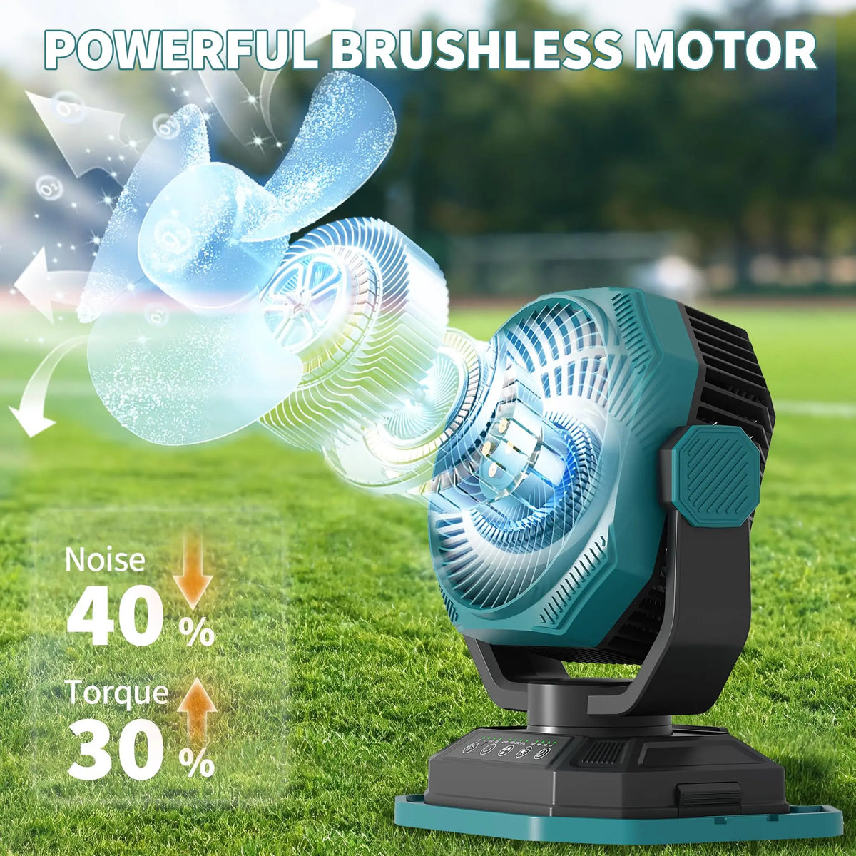 HiMiss Portable Rechargeable Misting Bucket Fan With Remote