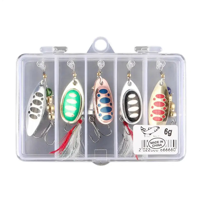 Metal Spinner Fishing Lure Kit For Bass Trout Walleye