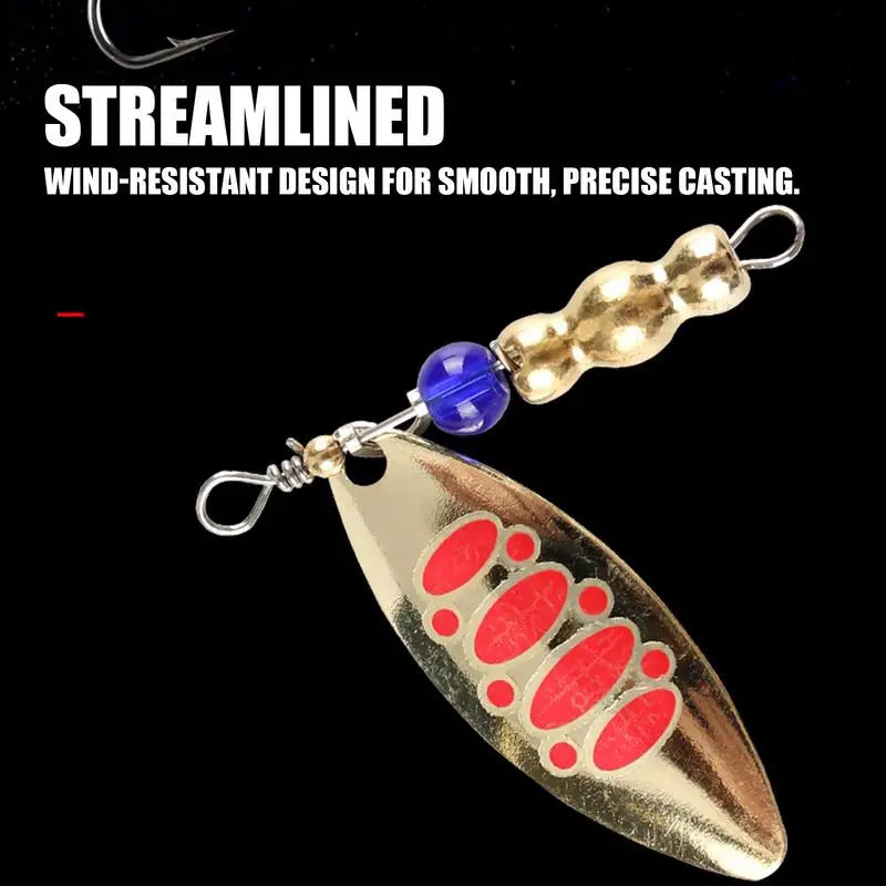 Metal Spinner Fishing Lure Kit For Bass Trout Walleye