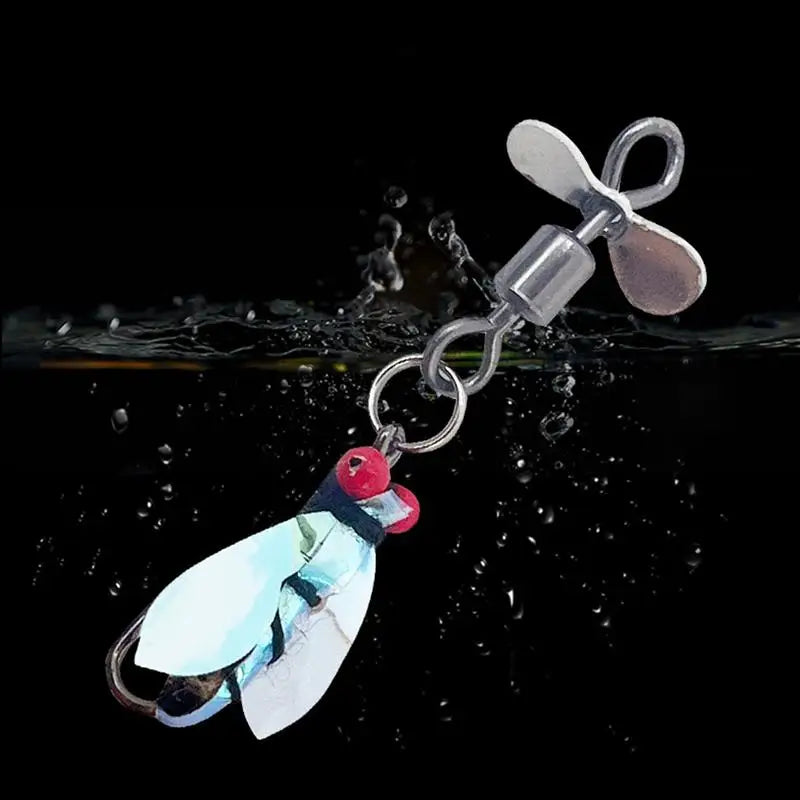 Ice Fishing Jig and Simulated Fly Hook Kit