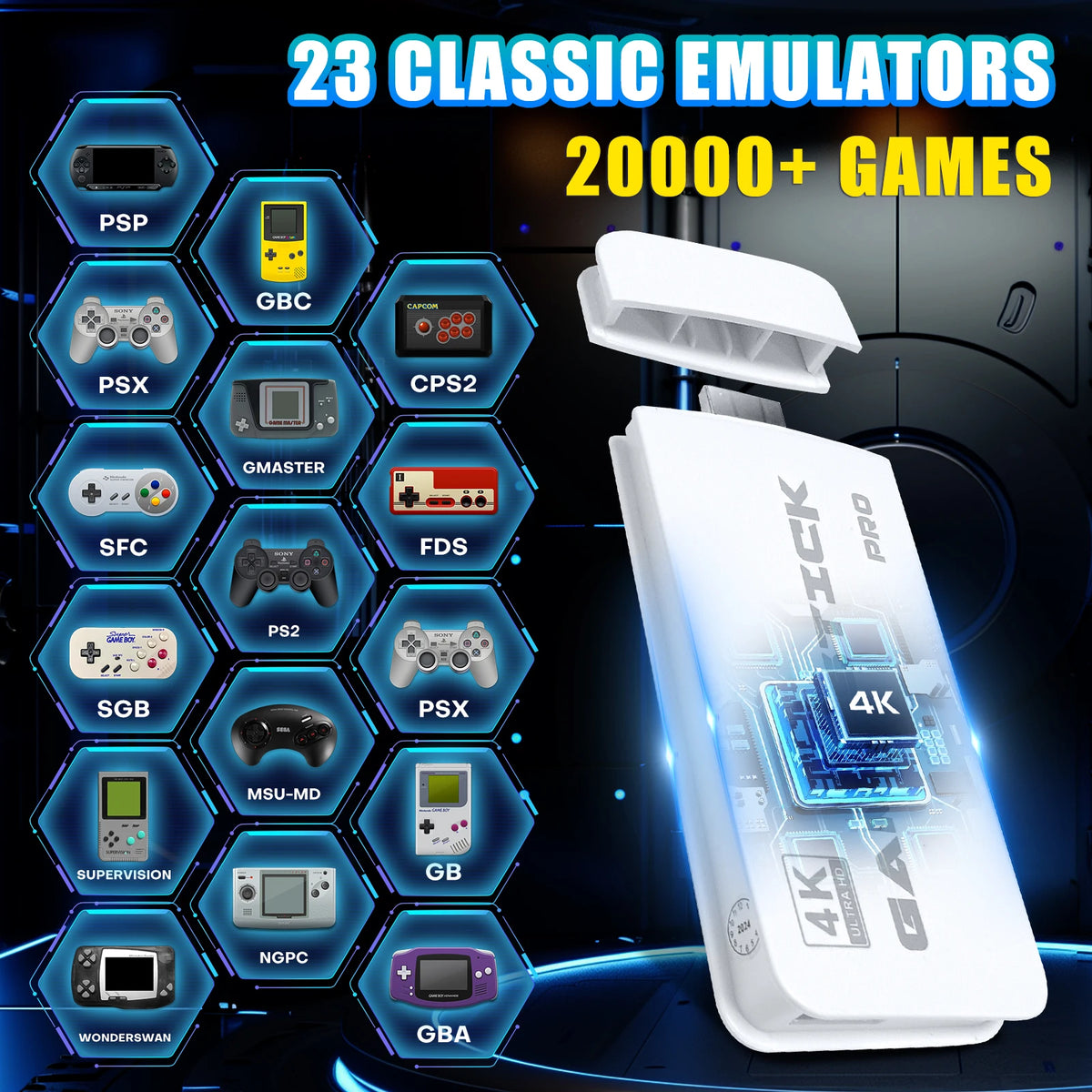 AISLPC Retro Gaming Console Stick With Controllers