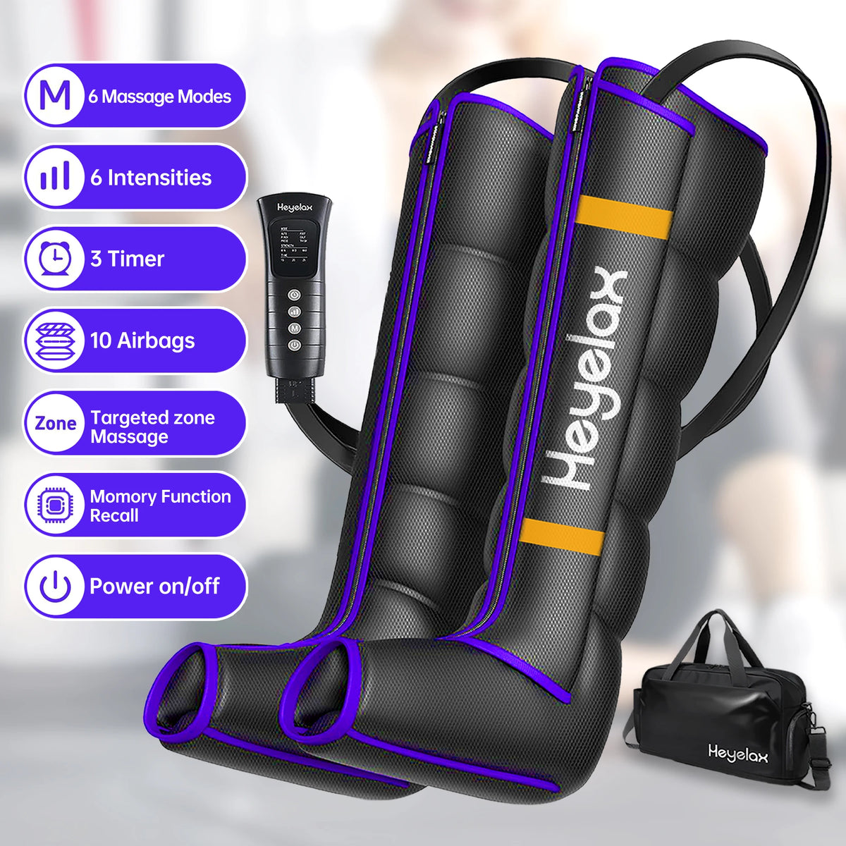 Heyelax 6 Mode Full Leg Air Compression Massager