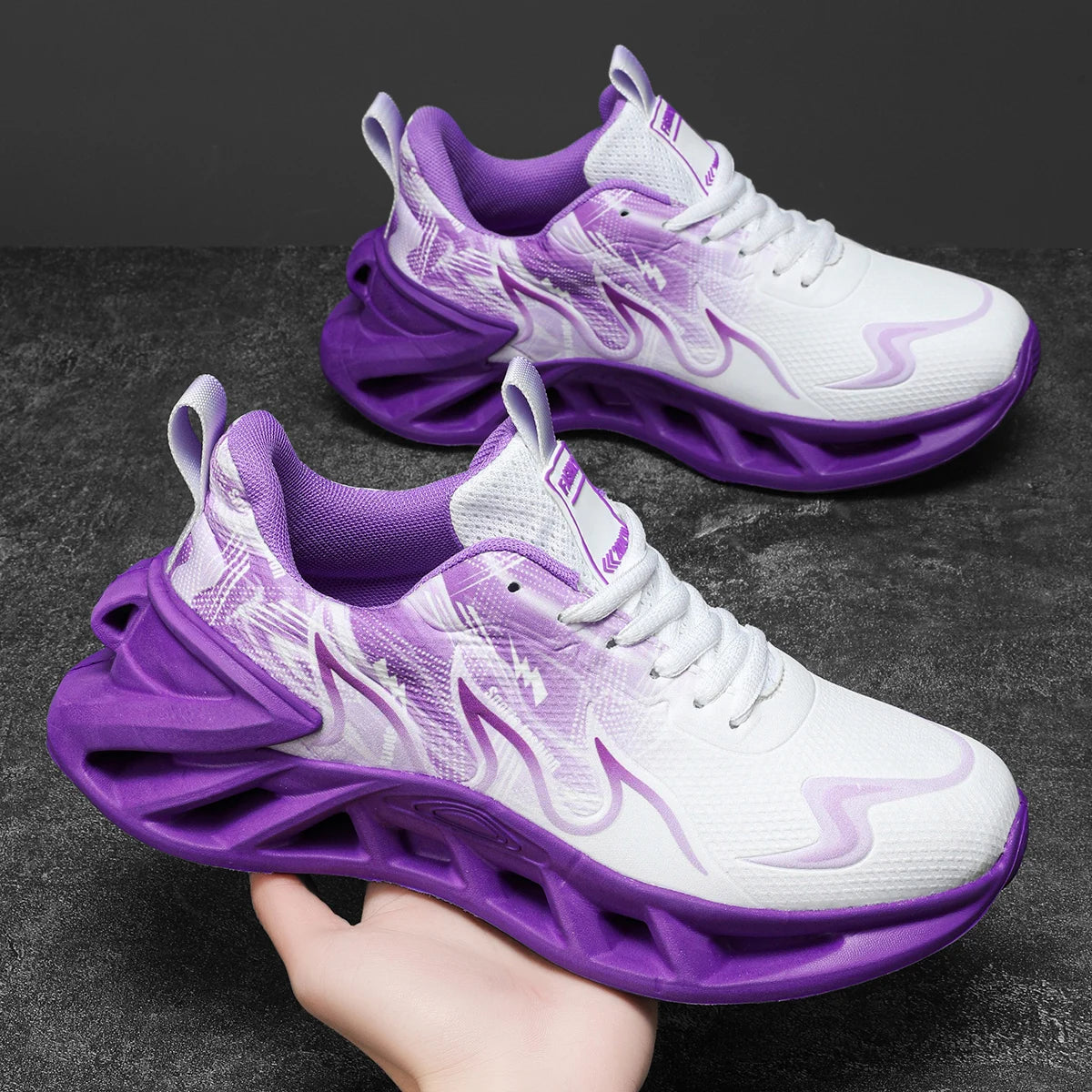 Breathable Mesh Lace Up Running Sneakers