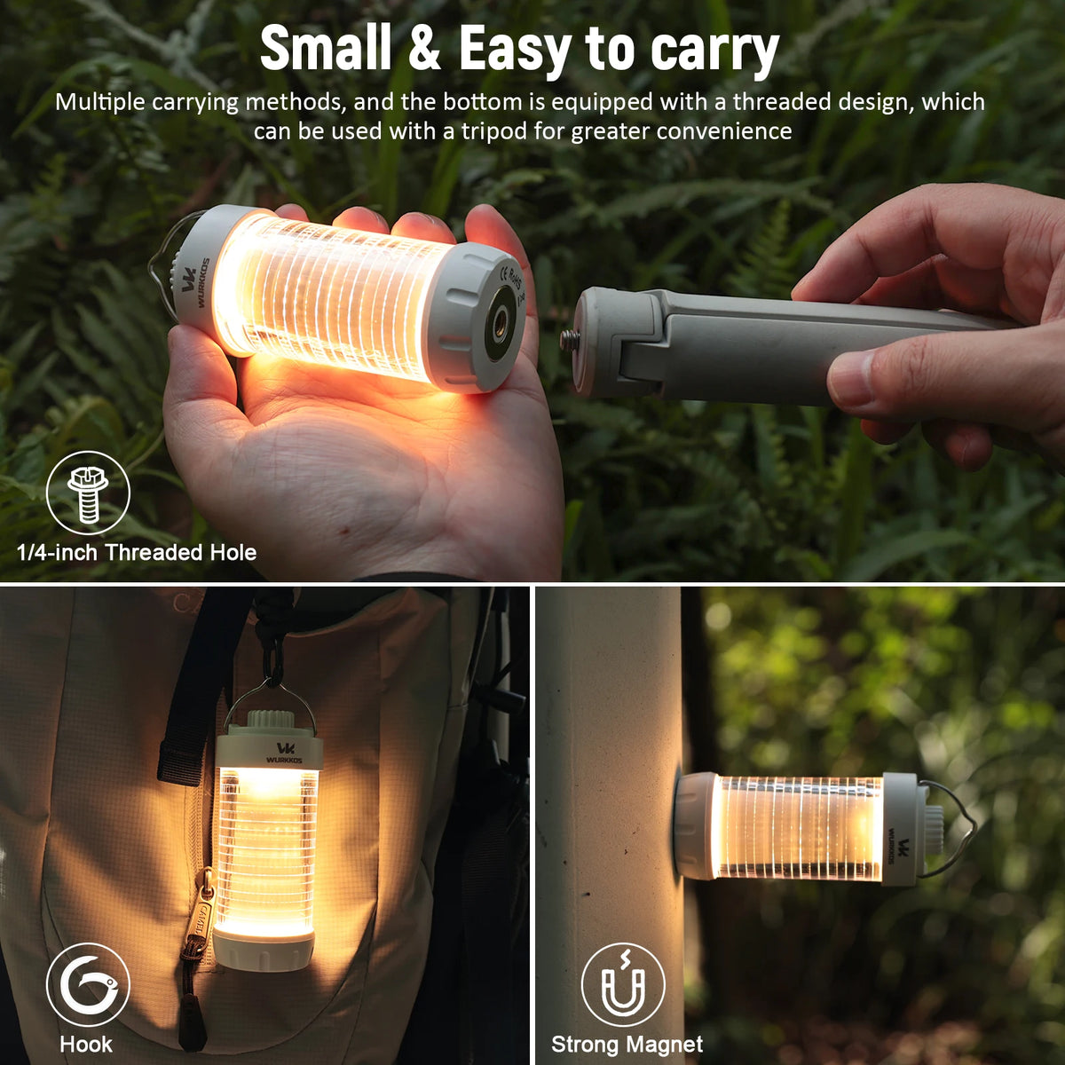 Wurkkos CL01 Rechargeable LED Camping Lantern With Power Bank