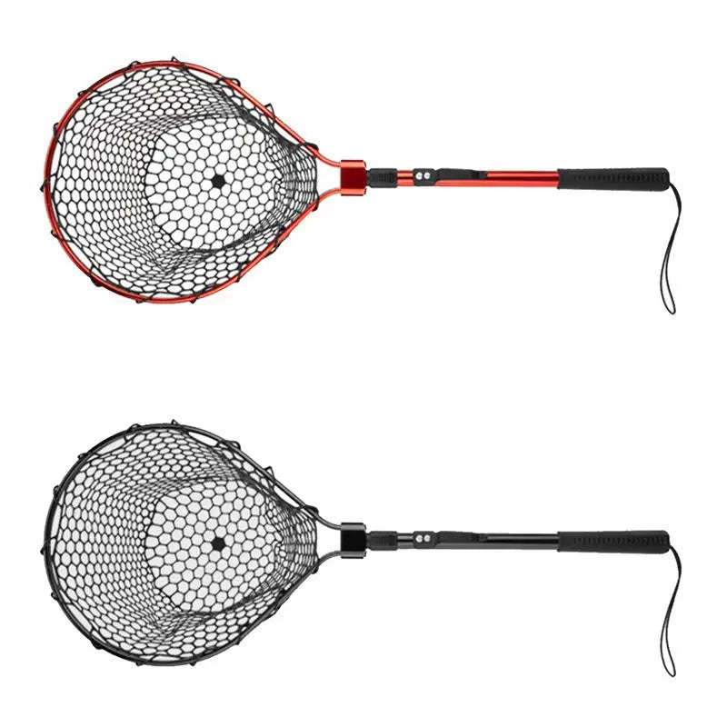 Folding Aluminum Fishing Net With Silicone Mesh And Handle
