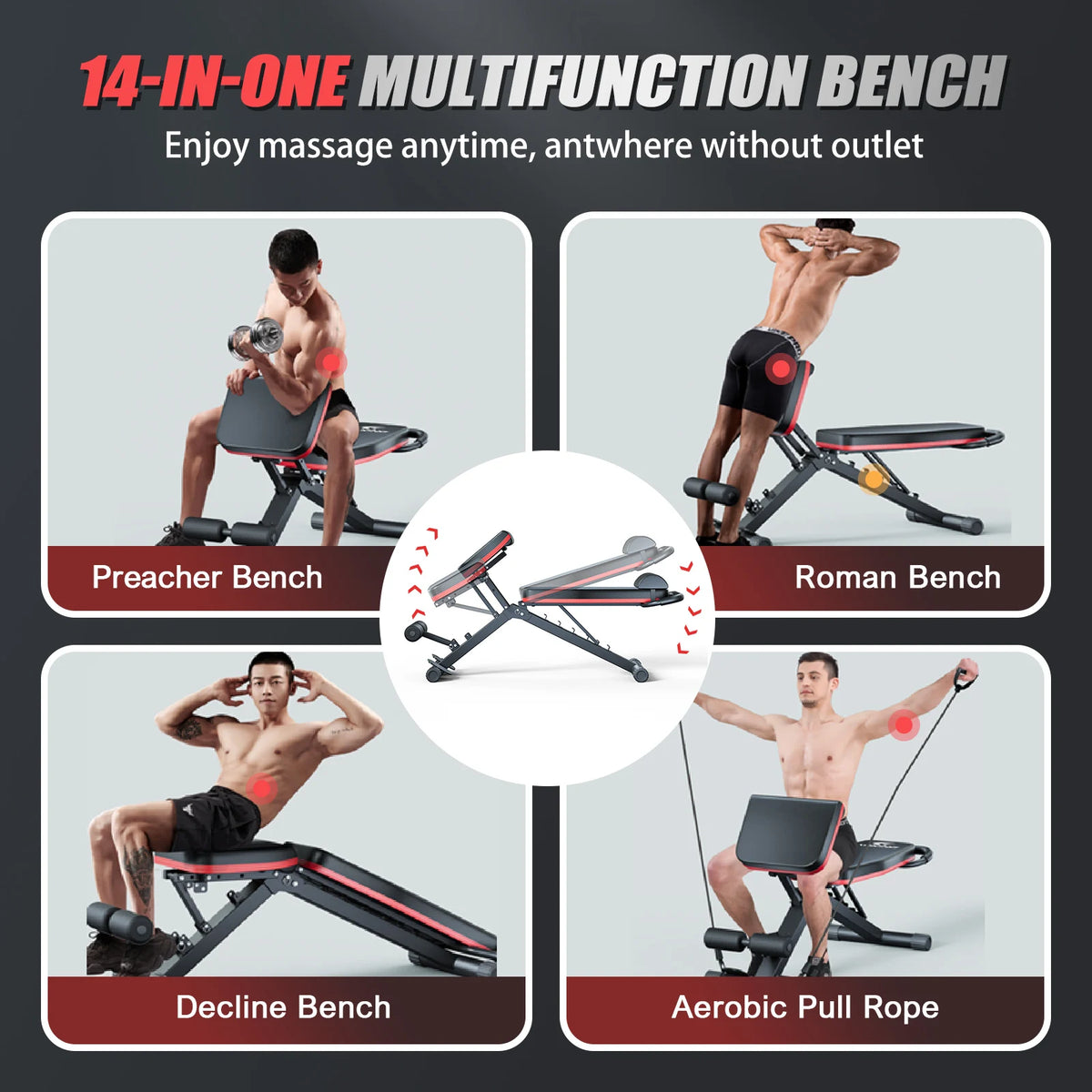 Multifunctional Foldable Workout Bench