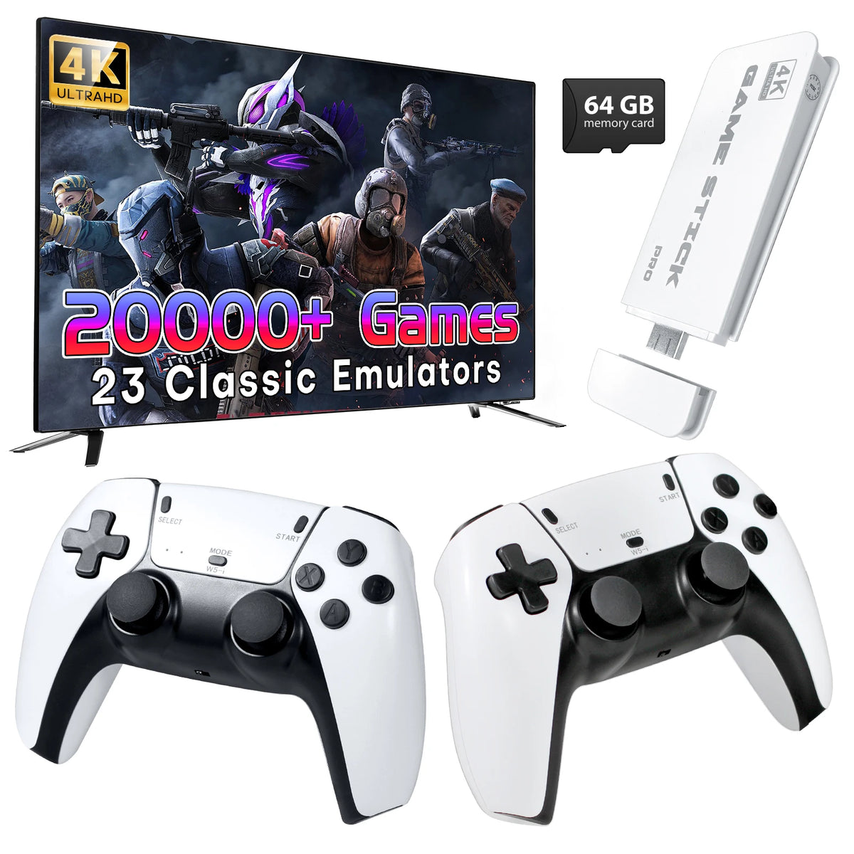 AISLPC Retro Gaming Console Stick With Controllers