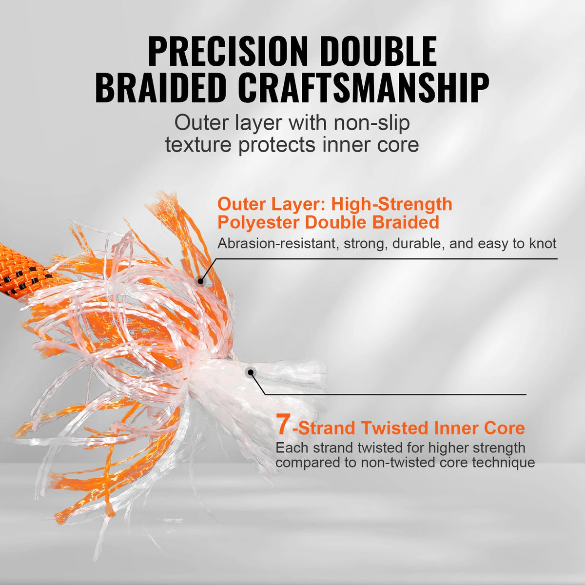 SucceBuy Dual-Weave Polyester Cord For Multi Use Rope