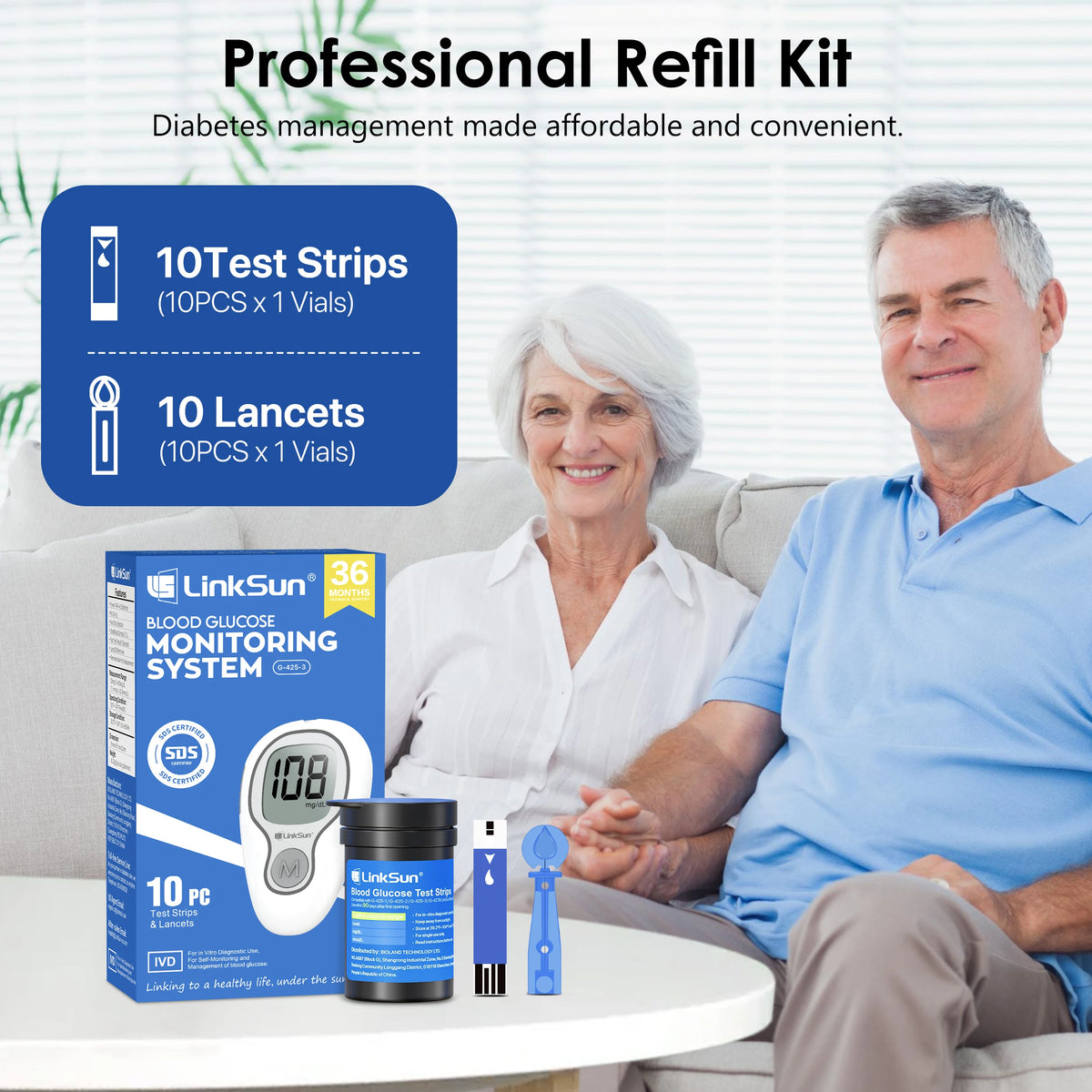 Linksun Digital Blood Glucose Meter Kit