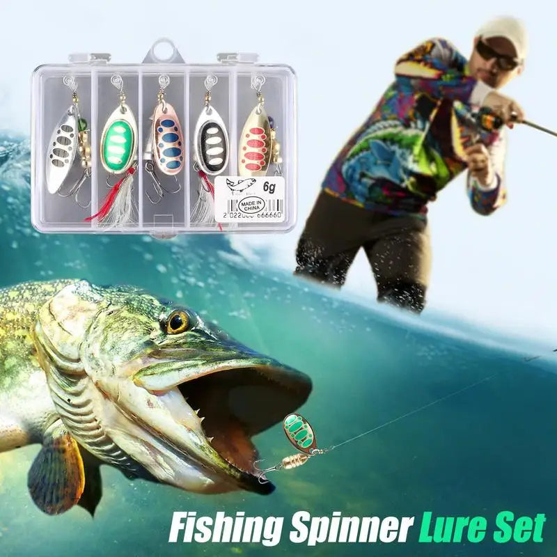 Metal Spinnerbait Fishing Lure Kit For Bass And Trout