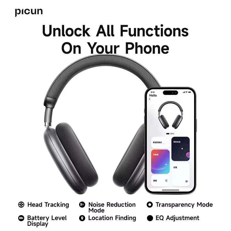 Picun F8 Pro Active Noise Canceling Wireless Headphones