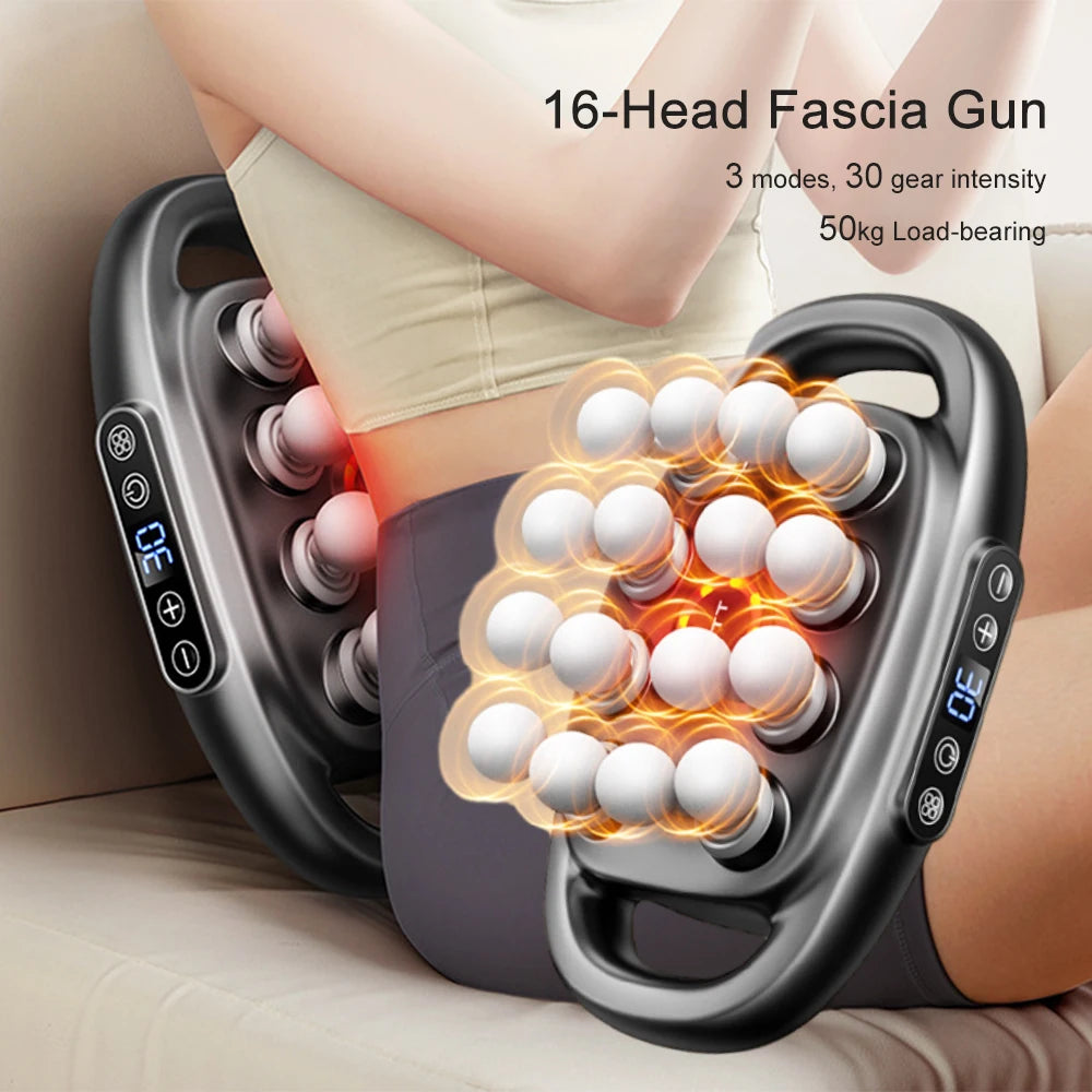 Foreverlily 16-Head High Frequency Vibration Massage Gun