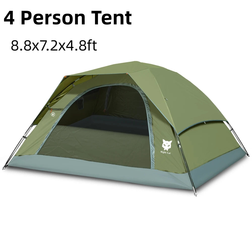 Night Cat Waterproof Double Layer Camping Tent