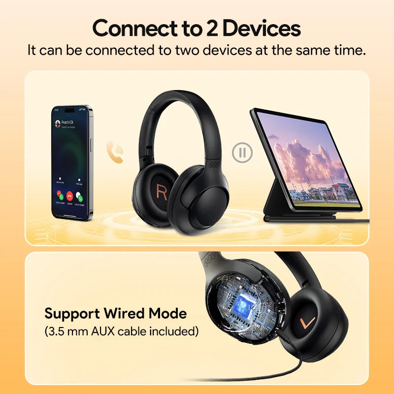 Qcy H3 Wireless Headphones 43Db ANC Bluetooth 5.4