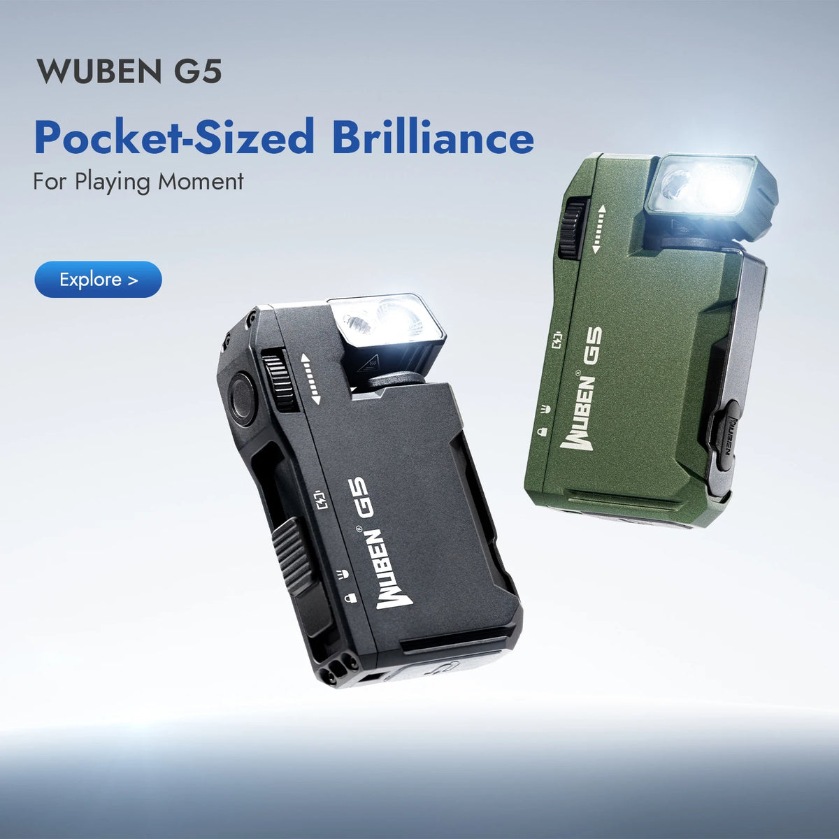 Wuben G5 Rechargeable Magnetic EDC Flashlight