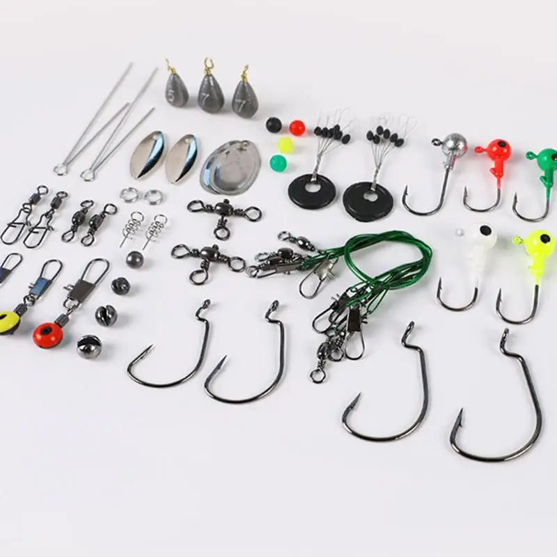 Fishing Tackle Box Set With Lures And Hooks