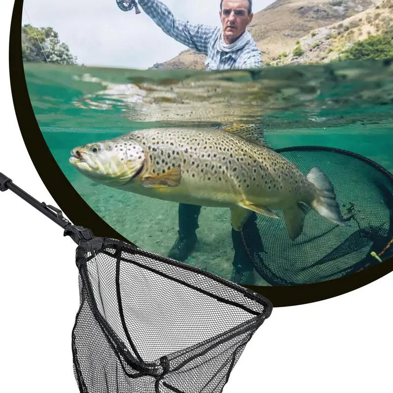 Foldable Telescoping Fishing Net For Boats And Kayaks