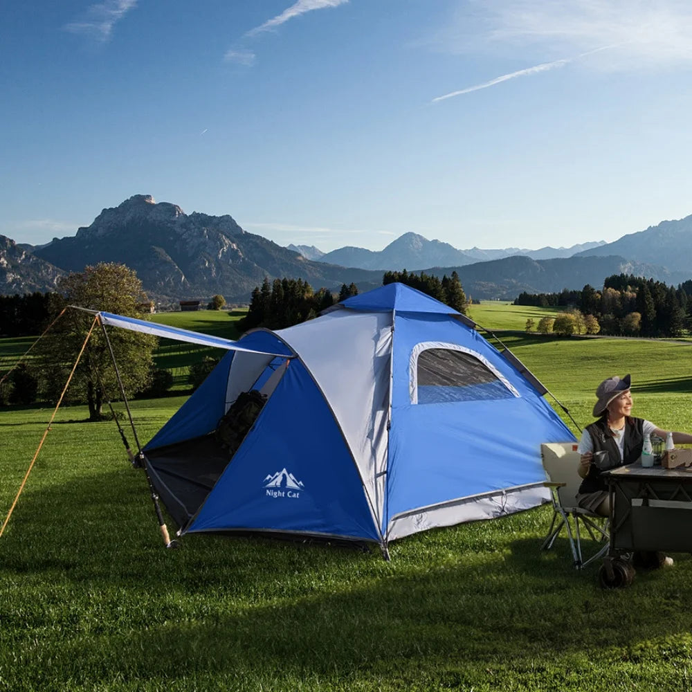 Night Cat Double Layer Automatic Waterproof Camping Tent