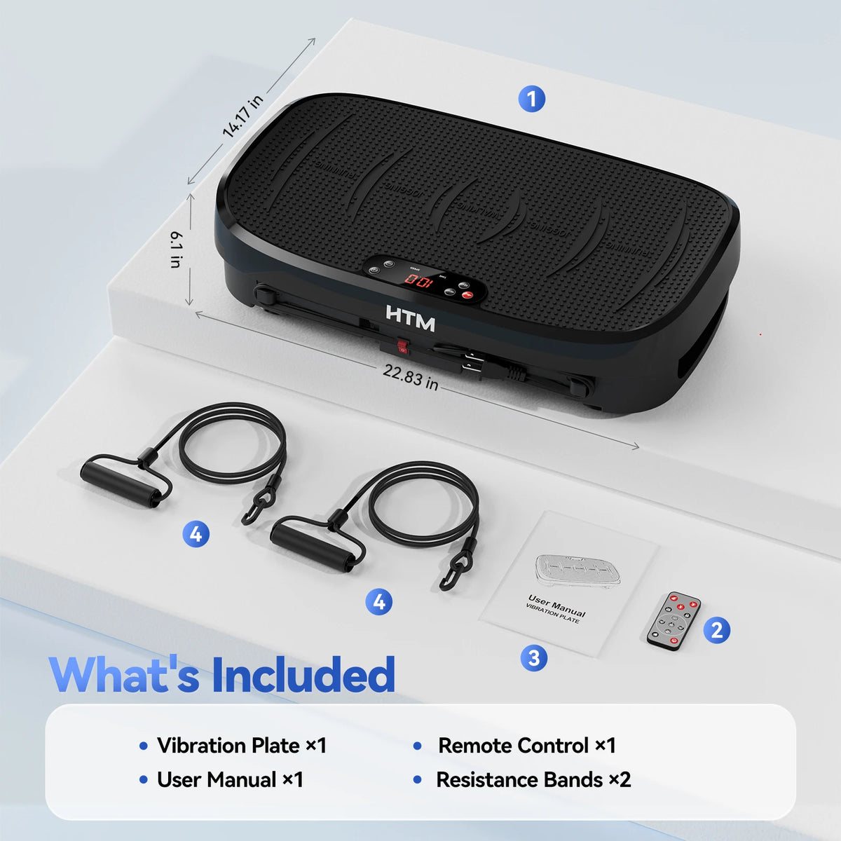 HTM Whole Body Vibration Plate Fitness Trainer