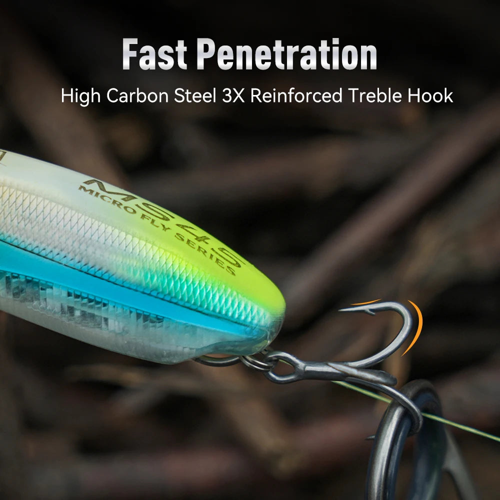 Kingdom 3Pcs Micro Swimming Minnow Artificial Fishing Lure