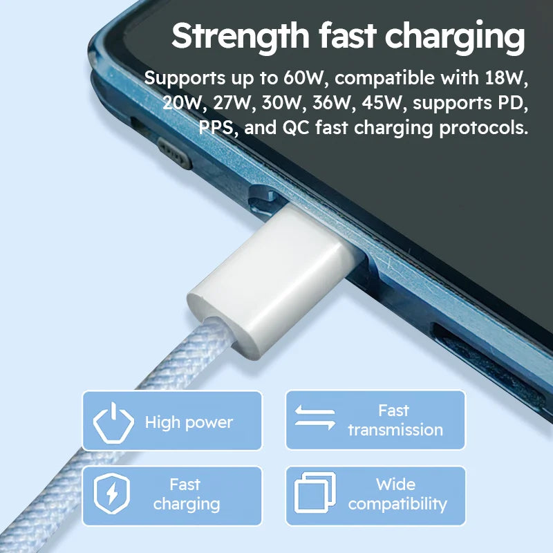Jogrytece Nylon Braided Fast Charge Cable