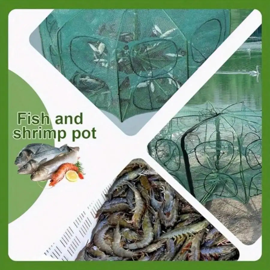 Foldable Fishing Trap Net For Catching Fish And Crabs